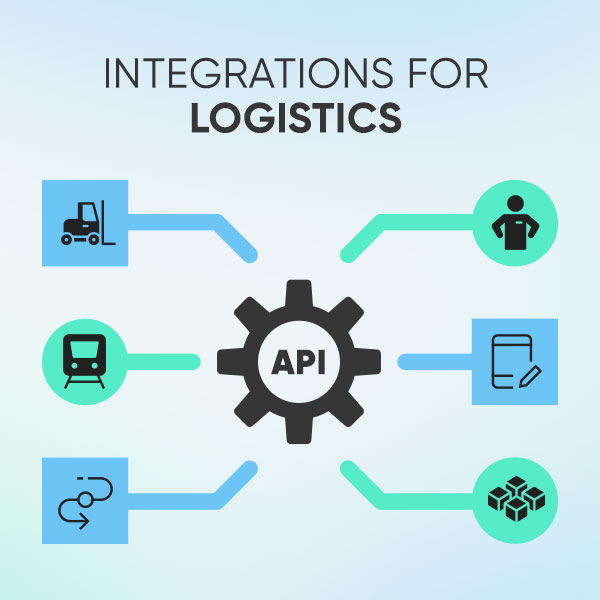APIs, webhooks, integration solutions development for logistics and supply management