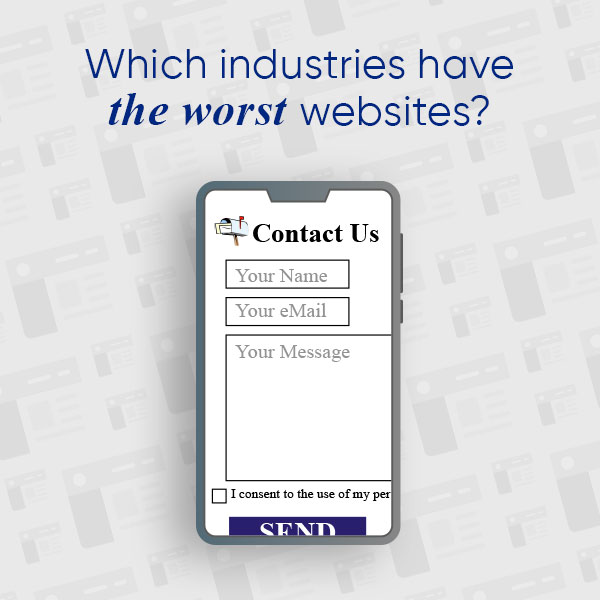 Which inudstries need website refreshes the most?