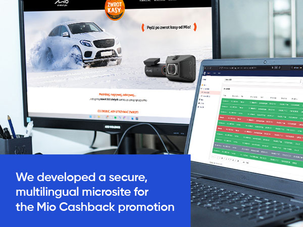 Developing Umbraco website with highly secure forms and mulitlingual functionality for Mio Cashback promotion. Success Story by ADHD Interactive, Umbraco Silver Partner web development agency