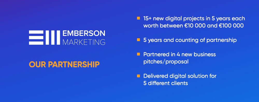 Six years of working as an external web development department with Emberson Marketing