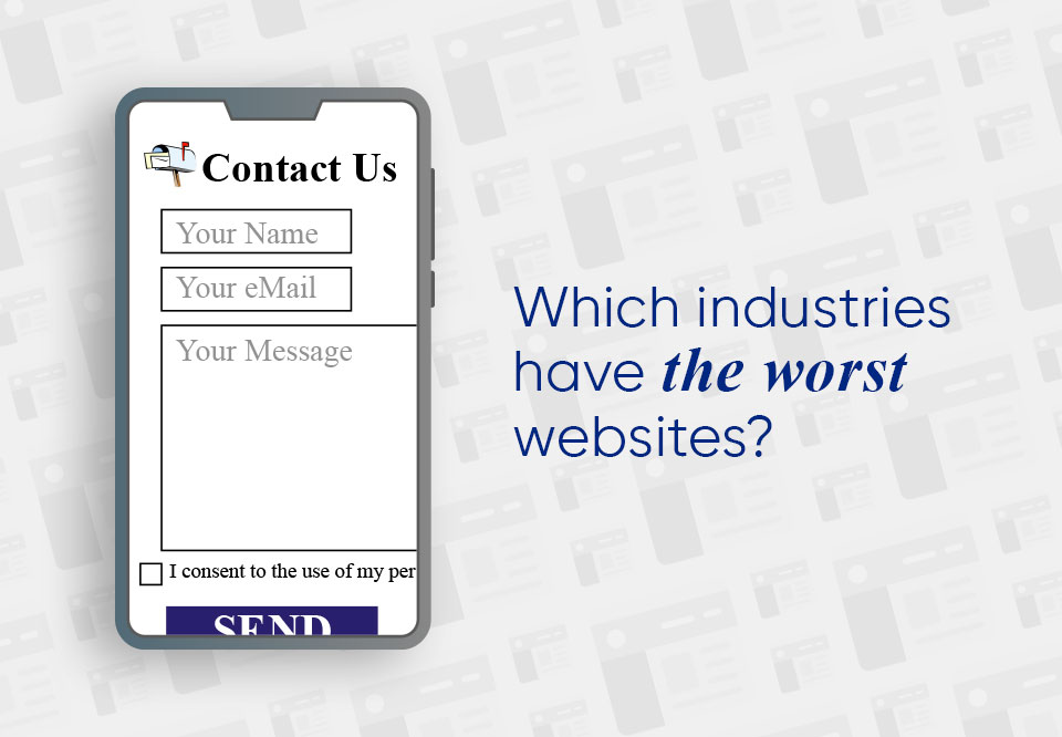 Top 5 industries with worst website